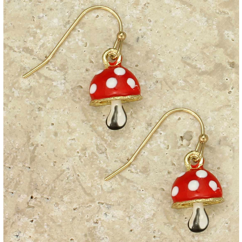  ZAD Magic Toadstool Enamel Earrings 