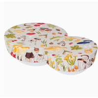 Field Mushrooms Bowl Covers Set of 2