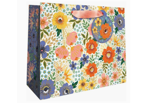  Jillson & Roberts Golden Floral Medium Gift Bag 