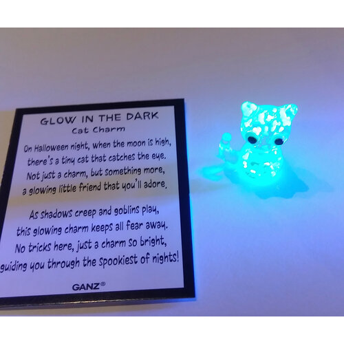  Glow in the Dark Cat Charm 