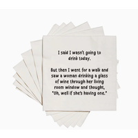 Went For A Walk Cocktail Napkins