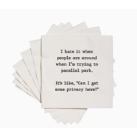 Trying To Parallel Park Cocktail Napkins