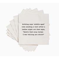 Nothing Says Middle Aged Cocktail Napkins