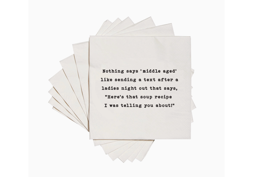 ellembee gift Nothing Says Middle Aged Cocktail Napkins 