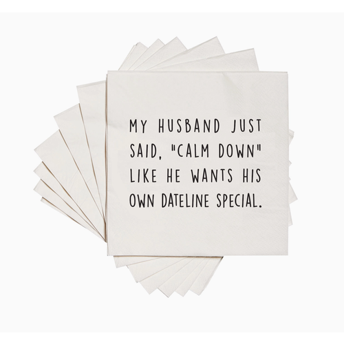  ellembee gift My Husband Just Said Cocktail Napkins 