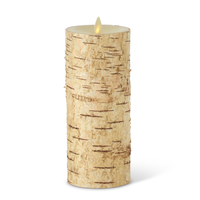 Birch Bark Wax Luminara Pillar Candle
