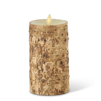 Birch Bark Wax Luminara Pillar Candle