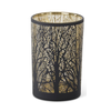 K & K Interiors Inc  Black Tree with Gold Interior Votive