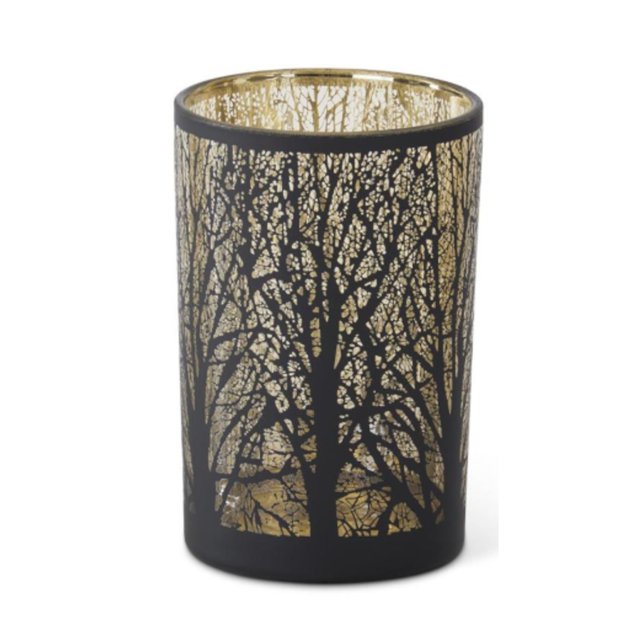 Black Tree with Gold Interior Votive