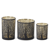 Black Tree with Gold Interior Votive