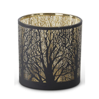 Black Tree with Gold Interior Votive