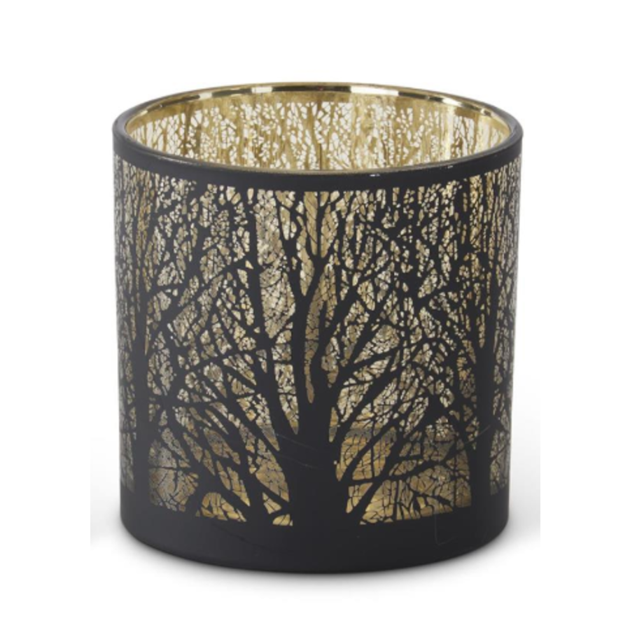Black Tree with Gold Interior Votive