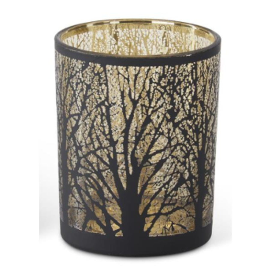 Black Tree with Gold Interior Votive