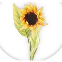 21" Orange Real Touch Sunflower Stem