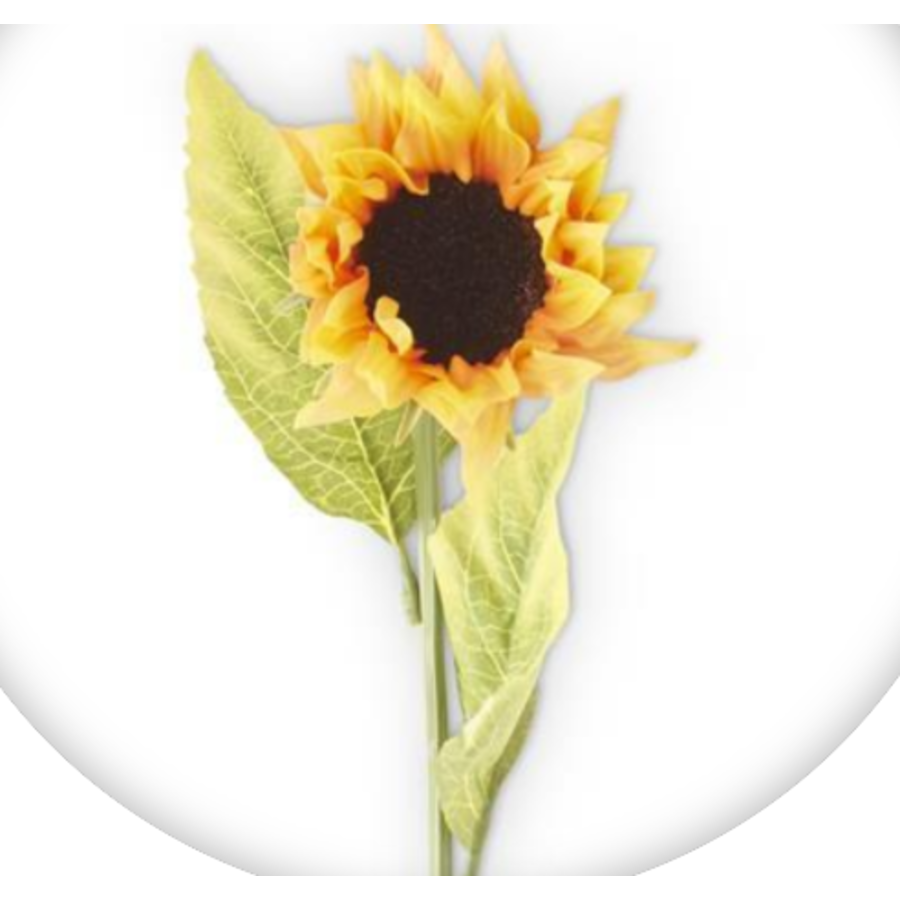 21" Orange Real Touch Sunflower Stem