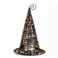 Black Glitter Wire Witch Hat