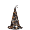K & K Interiors Inc Black Glitter Wire Witch Hat