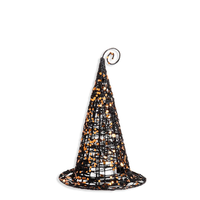 Black Glitter Wire Witch Hat