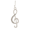 Rain Jewelry Collection Silver Crystal G-Clef Earrings