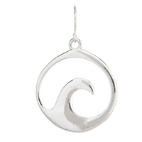 Silver Crested Wave Earrings