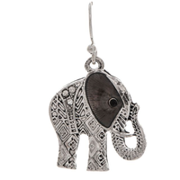 Silver Balinese Elephant Earrings