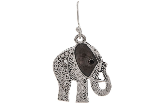  Rain Jewelry Collection Silver Balinese Elephant Earrings 
