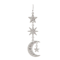 Silver Celestial Drop Earrings