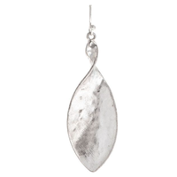 Silver Twisted Ellipse Earrings