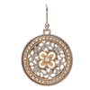 Rain Jewelry Collection Two Tone Crystal Filigree Circle Earrings