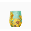 Raincaper Stemless Wine Tumbler Van Gogh Sunflowers