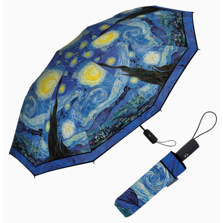 VG Starry Night Folding Travel Umbrella_