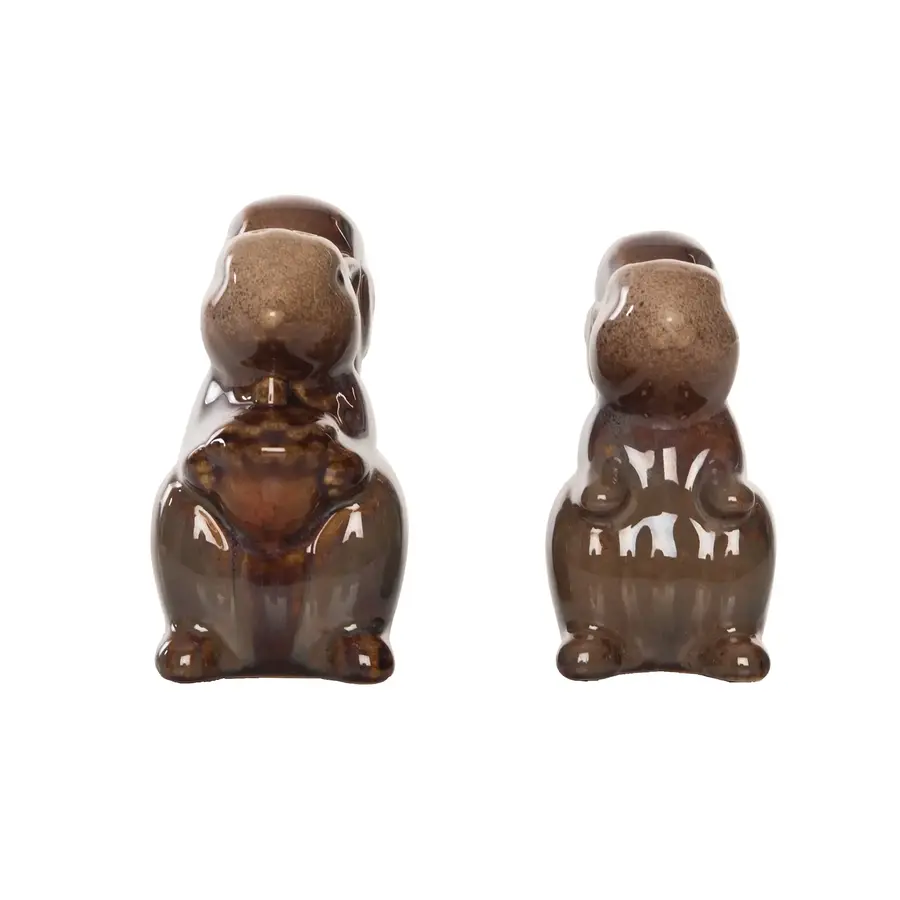 Stoneware Squirrel S/P Set