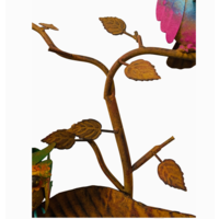 Metal Two Owls Rustic Bird Feeder