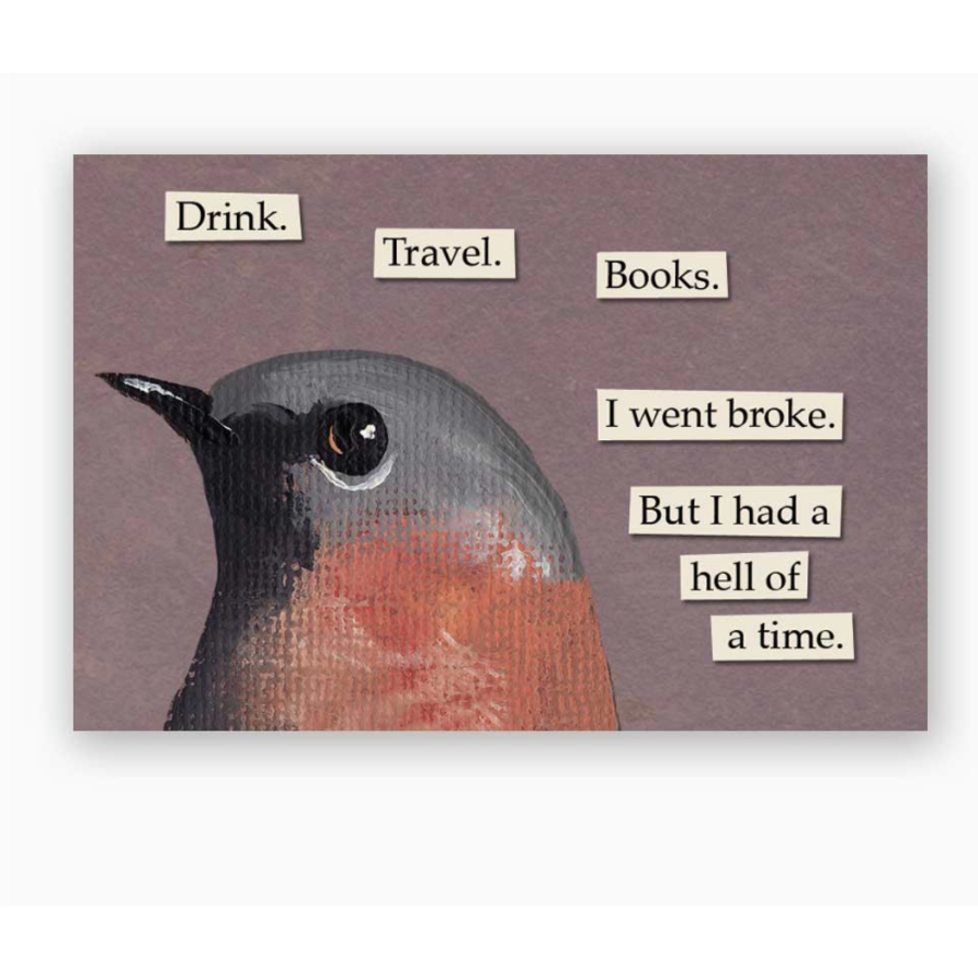 Drink. Travel. Books. Magnet