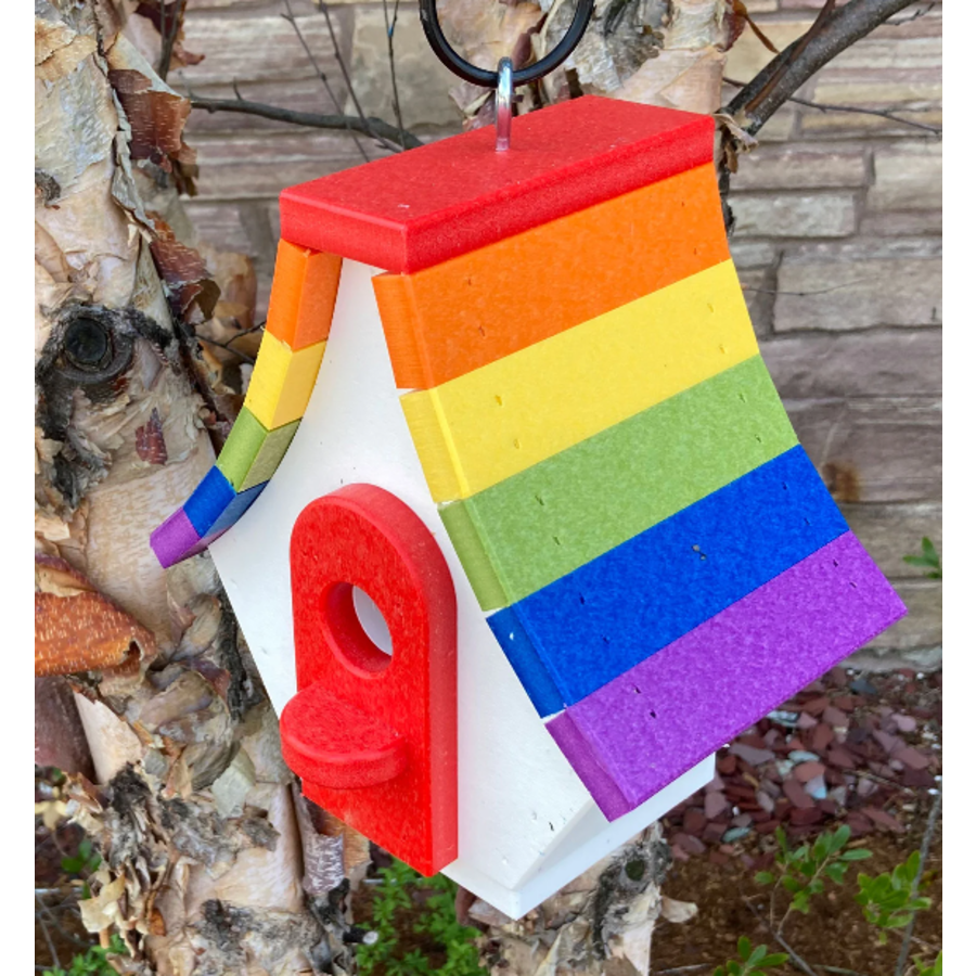 Rainbow / Littleton Chalet Birdhouse