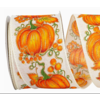 Reliant Ribbon Pumpkin Row Linen Wired Edge Ribbon 10 YDS