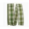 Reliant Ribbon Moss Check Plaid Twill Wired Edge Ribbon 1 YD PER YARD