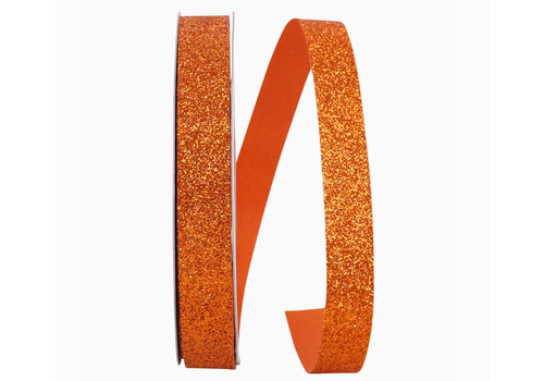  Reliant Ribbon Orange Glitter Ribbon by yard 