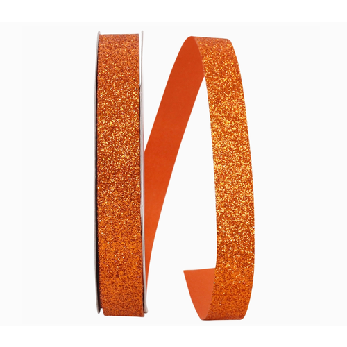  Reliant Ribbon Orange Glitter Ribbon by yard 