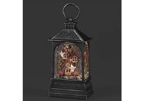  Roman Inc 8"H Lighted Swirl Haunted House Lantern 