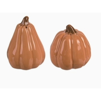 Dolomite Pumpkin Salt and Pepper Shakers