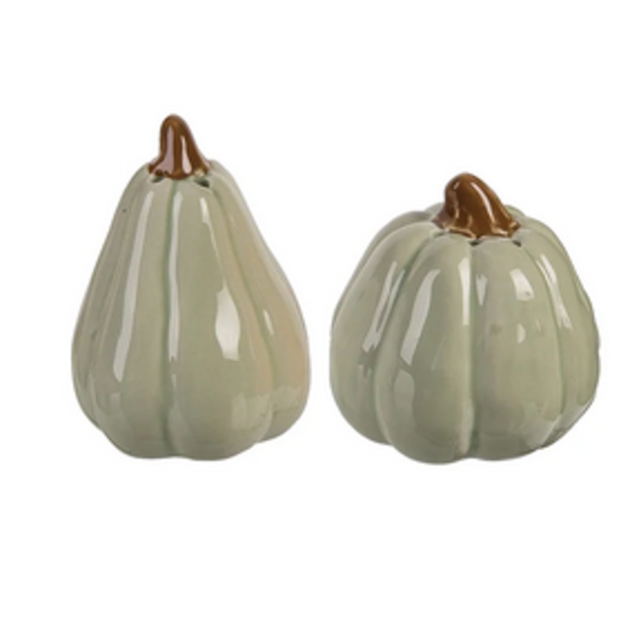 Dolomite Pumpkin Salt and Pepper Shakers