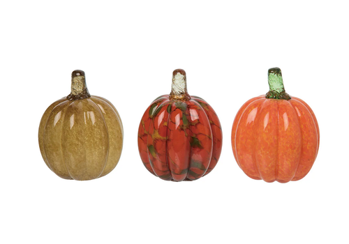 Glass Mini Harvest Pumpkin   Glass Mini Harvest Pumpkin