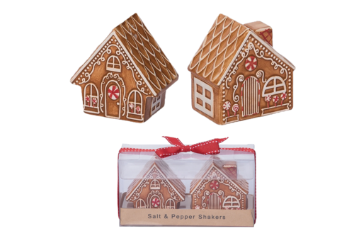  Peppermint House Salt and Pepper Shaker Set 