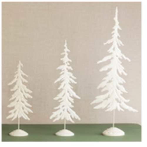  Metal Rustic Snowy Tree 