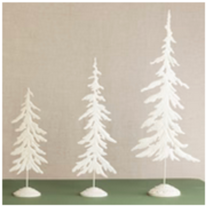 Metal Rustic Snowy Tree