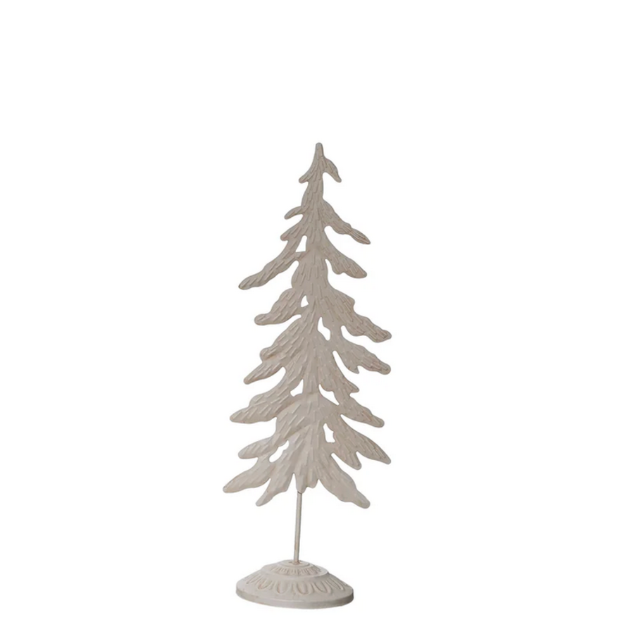 Metal Rustic Snowy Tree