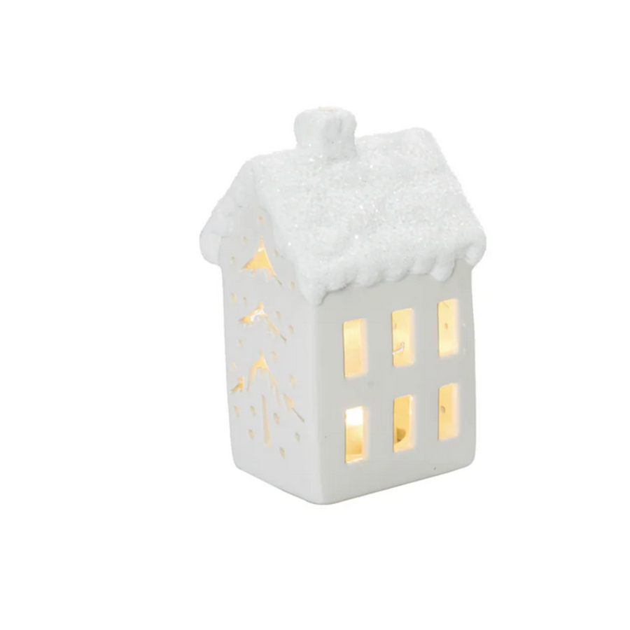 Ceramic Light Up Snowy House