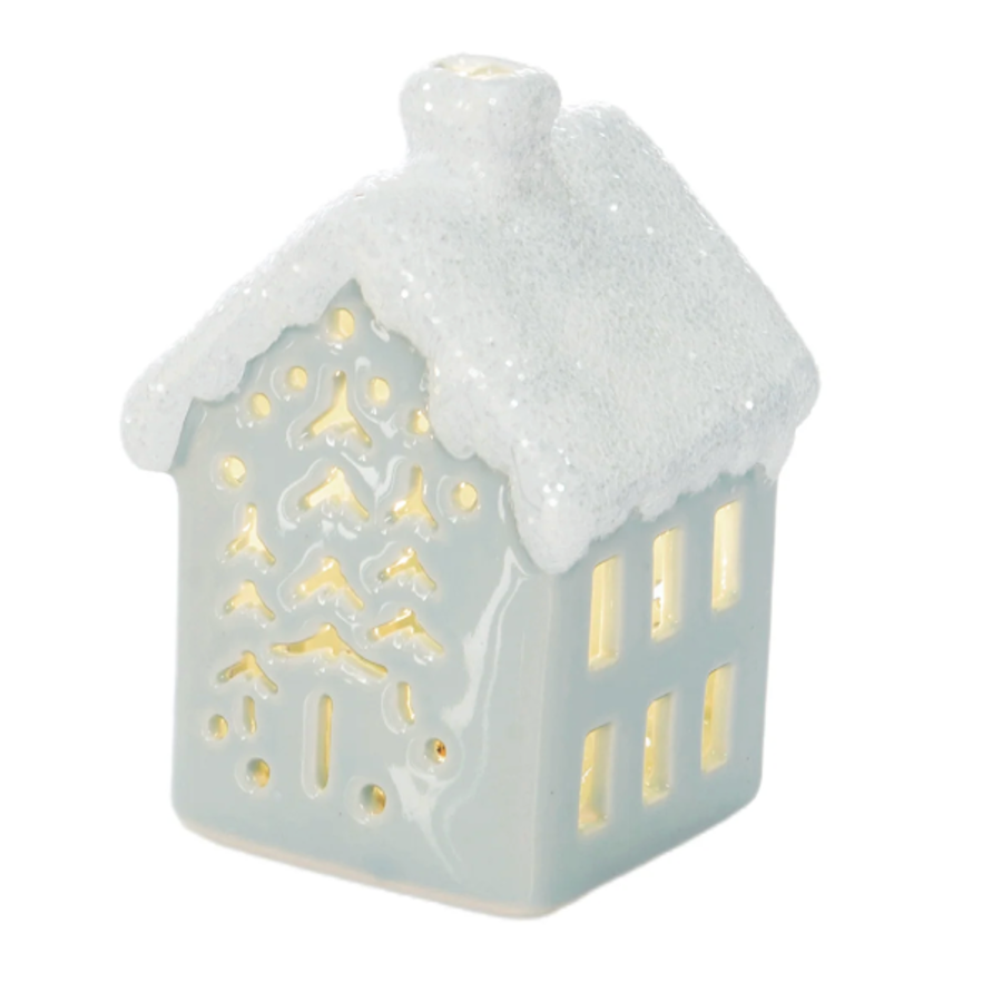 Mini Ceramic Light up Snowy House