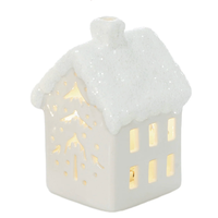 Mini Ceramic Light up Snowy House